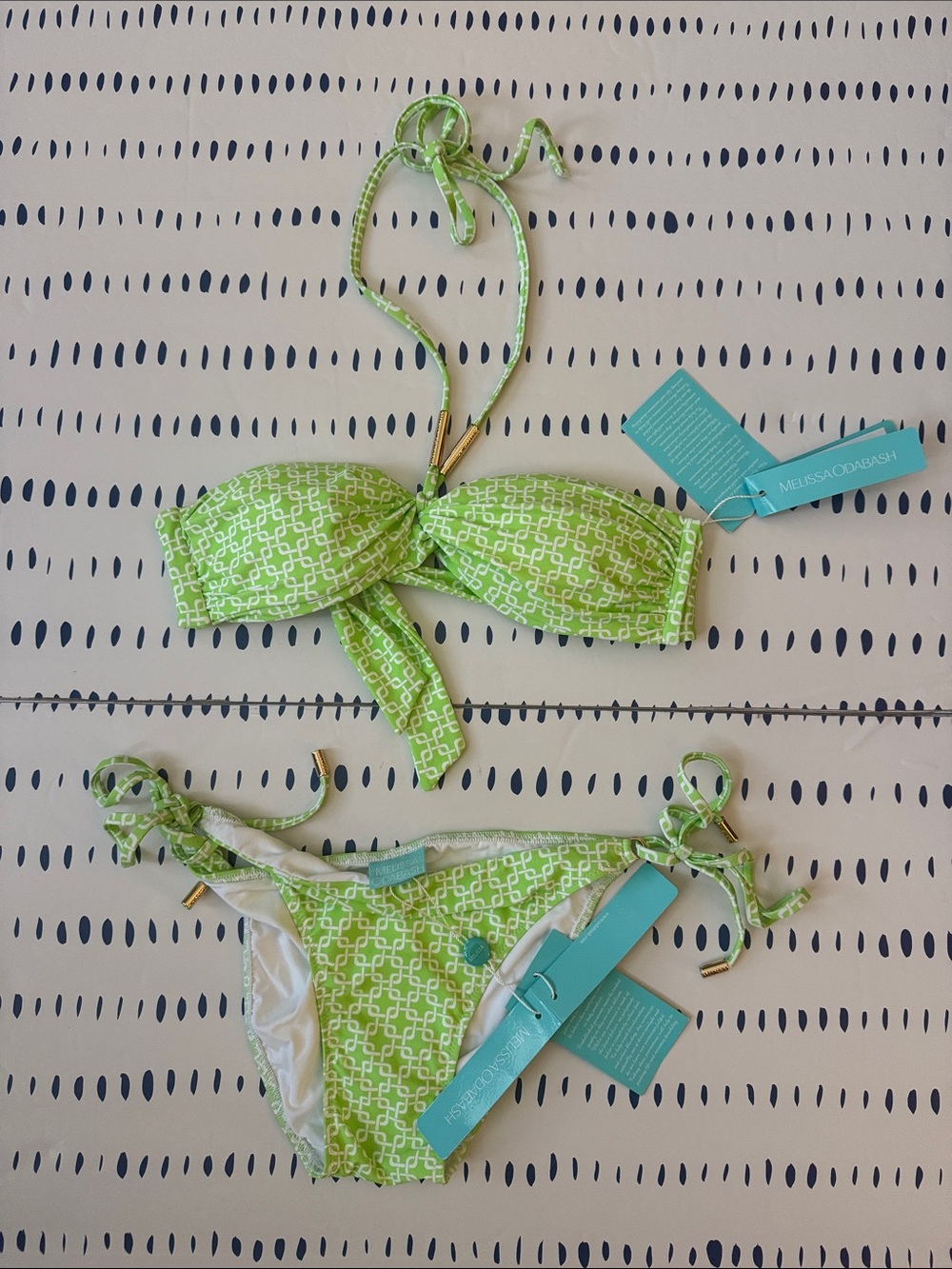 Melissa Odabash Canary Bikini Set in Key West Lime Links